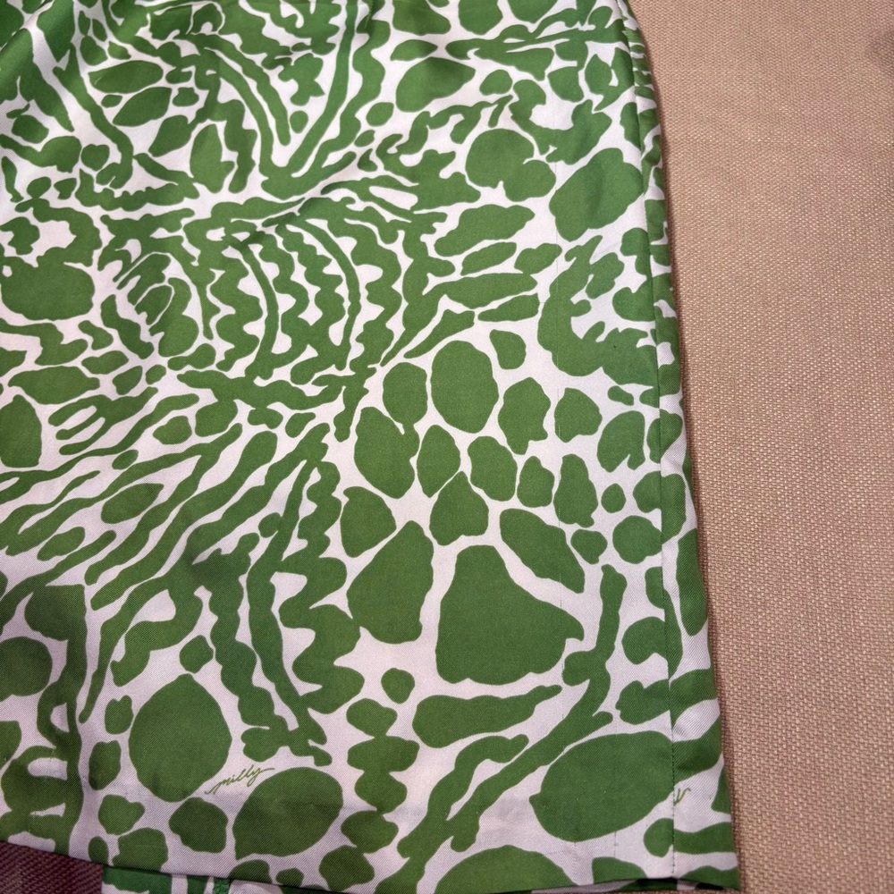 Milly Size 4 Lime Green Silk Empire Waist Mini Dress - Picture 12 of 12